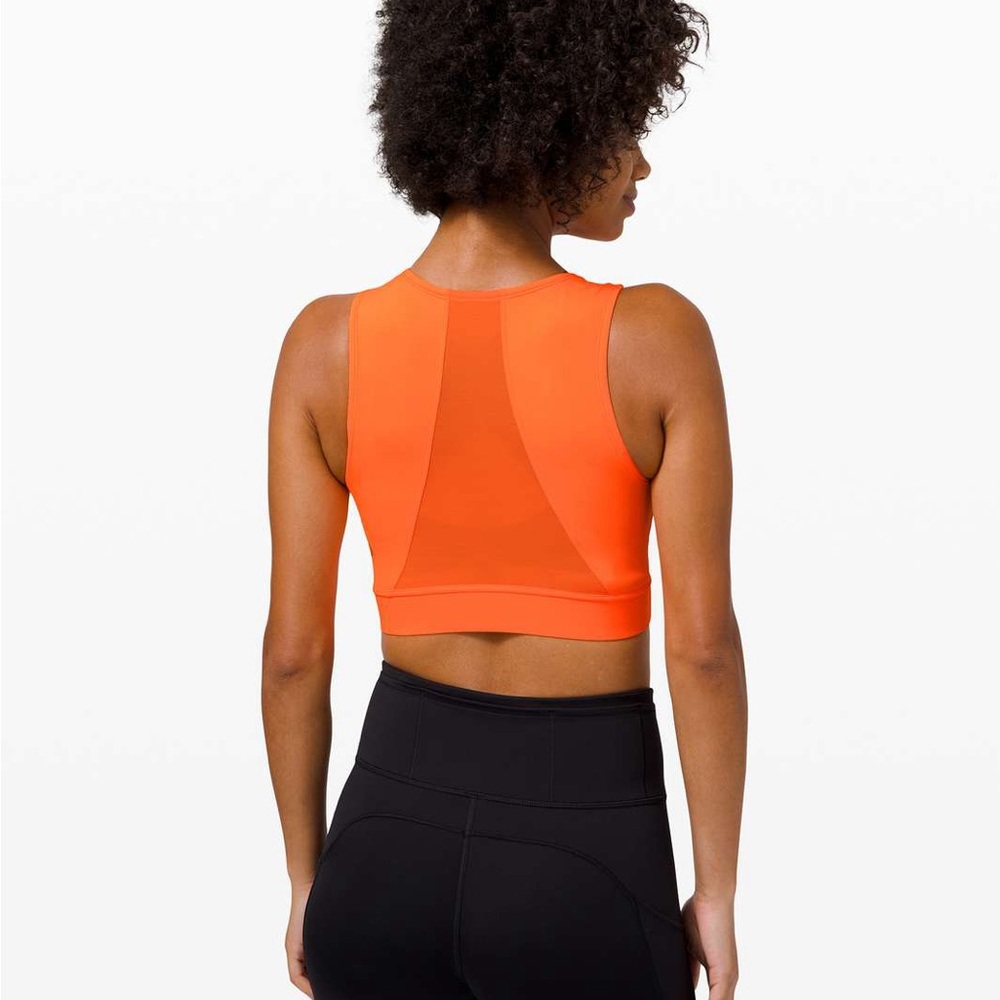Lululemon Hotty Hot Cropped Tank Size 6 NWT Highlight Orange 🍊